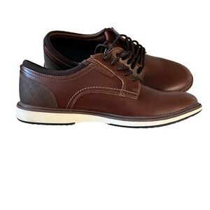 New: Aldo Mens 7.5 Brown & Blue Shumen Lace Up Almond Toe Casual Comfort Oxford